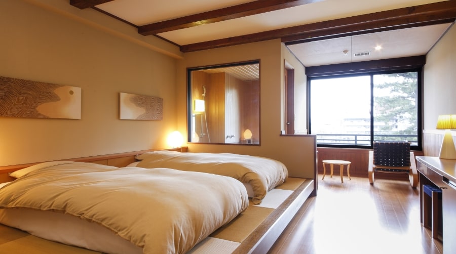 Guest Room with semi-open air bath